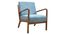 Solitude Accent Chair ( Blue Texture) (Light Blue) by Urban Ladder - - 