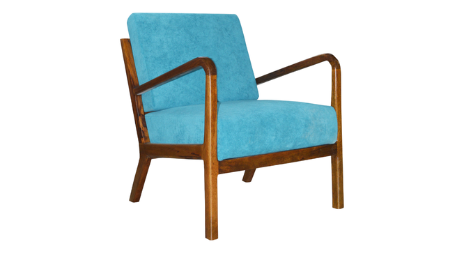 Solitude Accent Chair ( Blue Texture) (Blue) by Urban Ladder - - 