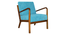 Solitude Accent Chair ( Blue Texture) (Blue) by Urban Ladder - - 
