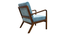 Solitude Accent Chair ( Blue Texture) (Light Blue) by Urban Ladder - - 