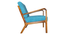 Solitude Accent Chair ( Blue Texture) (Blue) by Urban Ladder - - 