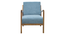 Solitude Accent Chair ( Blue Texture) (Light Blue) by Urban Ladder - - 