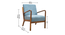 Solitude Accent Chair ( Blue Texture) (Light Blue) by Urban Ladder - - 