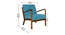 Solitude Accent Chair ( Blue Texture) (Blue) by Urban Ladder - - 