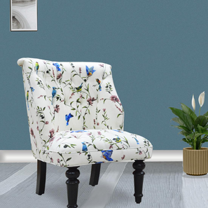 globally indian The Cuddly Throne Lounge Chair In White Fabric-picture-17