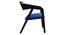 Serene Seating(Solid Blue) (Walnut Finish, Black) by Urban Ladder - - 