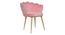 Palatial Elegance Chair (Pink, Golden Finish) by Urban Ladder - - 