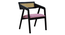 Serene Seating(Solid Wine) (Walnut Finish, Black) by Urban Ladder - - 