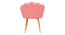 Palatial Elegance Chair (Pink, Golden Finish) by Urban Ladder - - 