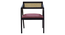Serene Seating(Solid Wine) (Walnut Finish, Black) by Urban Ladder - - 