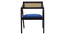Serene Seating(Solid Blue) (Walnut Finish, Black) by Urban Ladder - - 