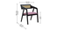 Serene Seating(Solid Wine) (Walnut Finish, Black) by Urban Ladder - - 