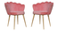 Palatial Elegance Chair (Pink, Golden Finish) by Urban Ladder - - 