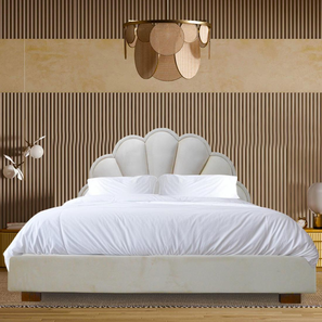 All Beds In Patna Design Plush Retreat Solid Wood Queen Size Bed in Provincial Teak Finish