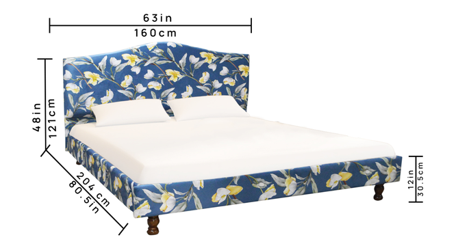 The Embrace Non Storage Bed (Queen Bed Size, PROVINCIAL TEAK Finish) by Urban Ladder - - 