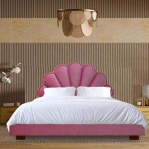 globally indian Silk Haven Solid Wood Queen Size Bed in Provincial Teak Finish-picture-0