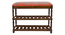 Amber Solid Wood Shoe Rack In Provincial Teak Finish  (Multicolor Aztec Suede Velvet Fabric ) (PROVINCIAL TEAK Finish) by Urban Ladder - - 952897