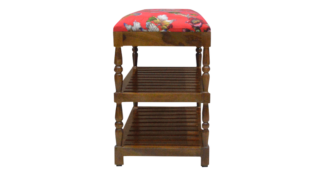 Amber Solid Wood Shoe Rack In Provincial Teak Finish in Red Floral Print (PROVINCIAL TEAK Finish) by Urban Ladder - - 