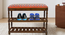 Amber Solid Wood Shoe Rack In Provincial Teak Finish  (Multicolor Aztec Suede Velvet Fabric ) (PROVINCIAL TEAK Finish) by Urban Ladder - - 952903