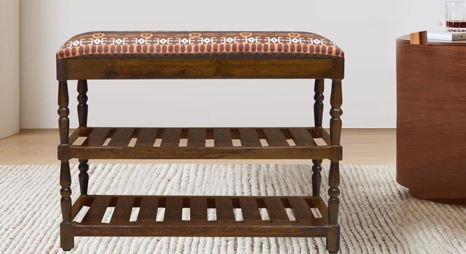 Amber Solid Wood Shoe Rack In Provincial Teak Finish in Brown Greek Print (PROVINCIAL TEAK Finish) by Urban Ladder - - 
