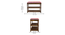 Amber Solid Wood Shoe Rack In Provincial Teak Finish  (Red Aztec Suede Velvet Fabric ) (PROVINCIAL TEAK Finish) by Urban Ladder - - 