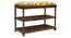 Amber Solid Wood Shoe Rack In Provincial Teak Finish in Yellow Floral Print (PROVINCIAL TEAK Finish) by Urban Ladder - - 