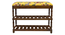 Amber Solid Wood Shoe Rack In Provincial Teak Finish in Yellow Floral Print (PROVINCIAL TEAK Finish) by Urban Ladder - - 