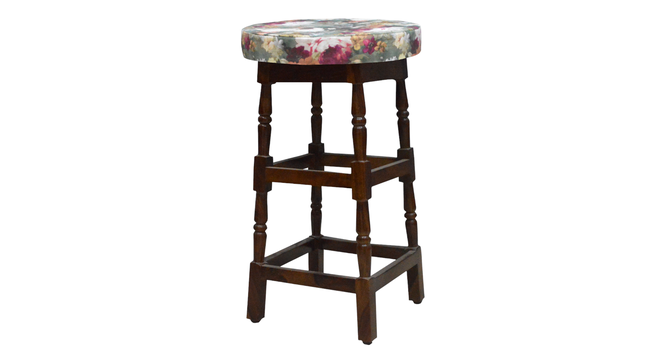 Bistro Boost Stool (Green Flower ) (Multi) by Urban Ladder - - 
