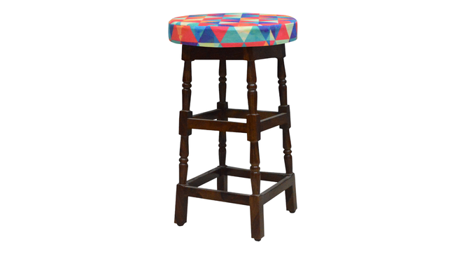 Bistro Boost Stool (Pink Blue Tringle ) (Multi) by Urban Ladder - - 