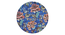 Bistro Boost Stool (Blue flower) (Blue) by Urban Ladder - - 