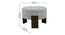 Vista Stool (White Texture ) (Grey) by Urban Ladder - - 