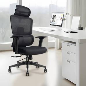 Imperia Study Chair in Black Colour-image-45