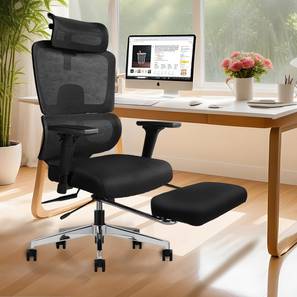Imperia Pro Mesh Study Chair With Headrest in Black Colour