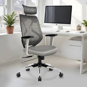 Marvel Study Chair in White Grey Colour