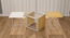 Coffee Table with Stools (Wood Finish) by Urban Ladder - - 953386