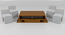 Puzzle Center Table (Brown Finish) by Urban Ladder - - 953405
