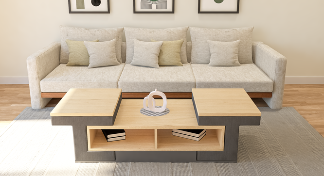 Puzzle Perch Center Table (Brown Finish) by Urban Ladder - - 953412