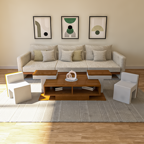 Puzzle Rectangular Engineered Wood Coffee Table in Brown Finish-image-30