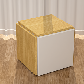 the one design studio Stack And Nest Square Engineered Wood Coffee Table in Wood Finish-picture-17