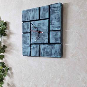 Wall Clocks Design Blue Solid Wood Wall Clock