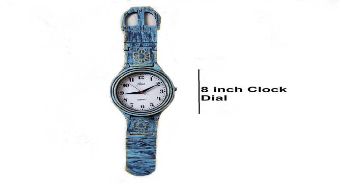 lhasa Wall clock (Blue) by Urban Ladder - Design 1 - 953544