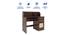 Shamon Study Table (Rattan Door) (Walnut Finish) by Urban Ladder - Design 1 - 