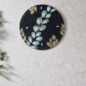 Wall Clocks Design Blue Engineered Wood Wall Clock