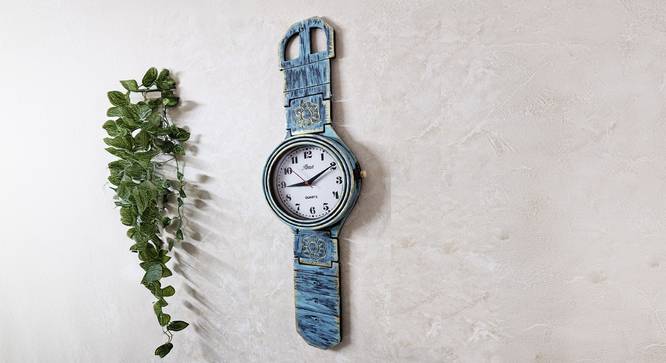 lhasa Wall clock (Blue) by Urban Ladder - Design 1 - 