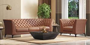 Weston Luxury Italian Leather Sofa (Cognac Italian Leather)