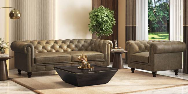 Winchester Luxury Italian Leather Sofa (Antique Moss Italian Leather) (1-seater Custom Set - Sofas, None Standard Set - Sofas, Regular Sofa Size, Regular Sofa Type, Leather Sofa Material, Antique Moss Italian Leather)