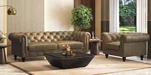Winchester Luxury Italian Leather Sofa (Antique Moss Italian Leather)