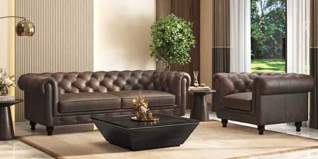 Winchester Luxury Italian Leather Sofa (French Roast Italian Leather) (1-seater Custom Set - Sofas, None Standard Set - Sofas, Regular Sofa Size, Regular Sofa Type, Leather Sofa Material, French Roast Italian Leather)