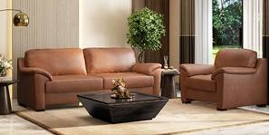 Farina Luxury Italian Leather Sofa (Cognac Italian Leather)