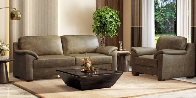 Farina Luxury Italian Leather Sofa (Antique Moss Italian Leather) (1-seater Custom Set - Sofas, None Standard Set - Sofas, Regular Sofa Size, Regular Sofa Type, Leather Sofa Material, Antique Moss Italian Leather)